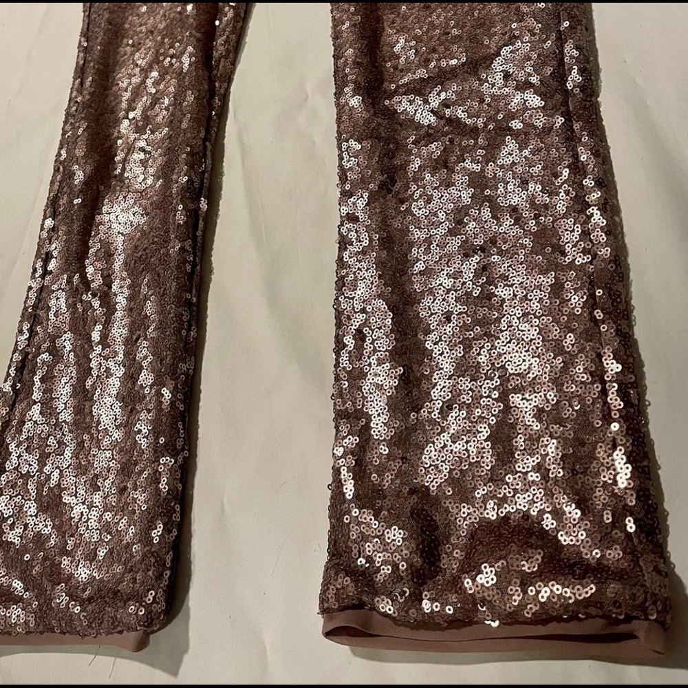 Small Rose Gold Sequins Pants Brand New With Tags.